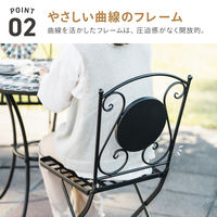 武田コーポレーション トゥインクルタイルチェアー TIR8-CBK 1箱(2脚入)（直送品）