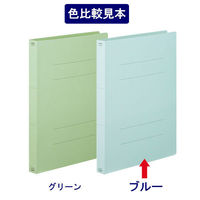 アスクル　フラットファイル　A4タテ　厚とじ　10冊　ブルー　青  オリジナル（わけあり品）