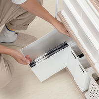 JEJアステージ ストレーショナリー ワイドボックス ホワイト 1セット(3個)