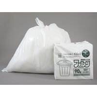 ゴミ袋 nocoo in 業務用フォルタ 白半透明 90L 厚さ:0.04mm 1パック（100枚入）日本サニパック