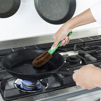 亀の子束子 柄付きたわし 亀の子ジャンプ（ふつう）便利な柄付き タワシ レッド 1個 亀の子束子西尾商店