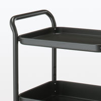 無印良品 スチールパイプワゴンラック ダークグレー 3段 良品計画