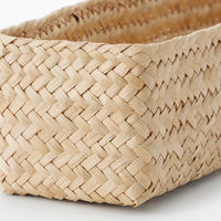 無印良品 シーグラス 網代編み 整理かご 長方形 中 ハーフ 約幅7.5×奥行25×高さ7cm 良品計画