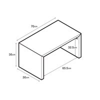 無印良品 コの字の家具 積層合板 オーク材 幅70cm 幅70×奥行30×高さ35cm 良品計画