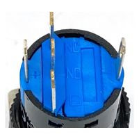 共立電子産業 照光式プッシュスイッチ 丸形 オルタネイト 緑色 24V LA128AY-11DZ-24V-G 1個 65-9397-08（直送品）