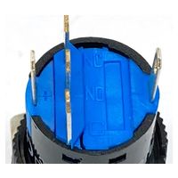 共立電子産業 照光式プッシュスイッチ 丸形 オルタネイト 赤色 24V LA128AY-11DZ-24V-R 1個 65-9397-07（直送品）