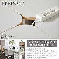 PREDONA(プレドナ) デスク  平机 メッシュ幕板 幅1000×奥行600×高さ720mm 天板ナチュラルウッド/脚モカブラウン 1台