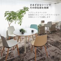 PREDONA(プレドナ) ラウンドテーブル 直径1000×高さ720mm 天板リリーホワイト/脚モカブラウン