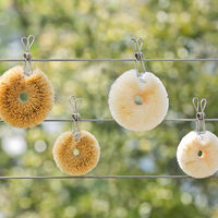 亀の子束子 白いたわし サイザル麻（大）油汚れに強い やわらかい ベーグル型 タワシ 1個 亀の子束子西尾商店