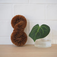 亀の子束子 パームたわし よりどころ 汚れをしっかり落とす ねじり型 タワシ ブラウン 1個 亀の子束子西尾商店