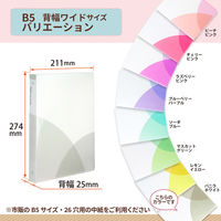 プラス　ルーズリーフバインダー　パスティ　ワイドB5　バニラホワイト　白　98817