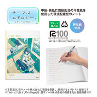 プラス ノート COE365 college セミB5 6.5mm罫 通学電車 77643 1セット(3冊)