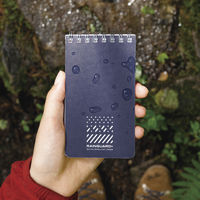 日本ノート リングノート レインガードプラス 耐水加工 A7 天綴じ 5mm方眼罫 グリーン SW242G 1冊