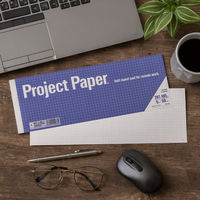 オキナ プロジェクトカラーパッド A4ハーフ 50枚 ラベンダー 5mm方眼罫 PH4038 1冊