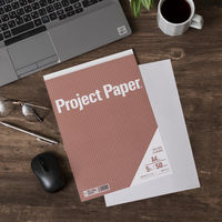 オキナ プロジェクトカラーパッド A4 50枚 オールドローズ 5mm方眼罫 PH1502 1冊