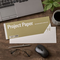 オキナ プロジェクトカラーパッド A4ハーフ 50枚 ドライモス 5mm方眼罫 PH4041 1冊