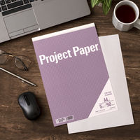 オキナ プロジェクトカラーパッド A4 50枚 ライラック 5mm方眼罫 PH1501 1冊