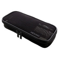 収納メッシュペンケース MESHNO（メッシュノ）ブラック S1425390 3個 サンスター文具
