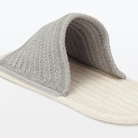 無印良品 ルームサンダル 前あき M 23.5～25cm用 生成×グレー 良品計画