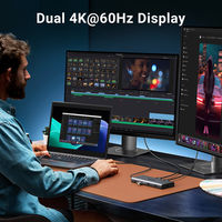 ドッキングステーション 10-in-1 HDMI×2 LAN Type-C（100W） USB-A カードスロット USBハブ