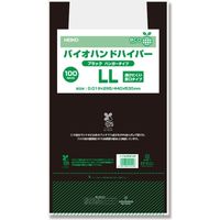 シモジマ レジ袋 バイオハンドハイパー LL ブラック 006901928 1袋(100枚)