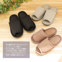 オクムラ さらさらメッシュスリッパLL BK AAAA9912BK 1足