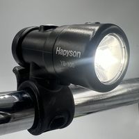 充電式 LEDライト 自転車ハンドル用 防水保護等級 IPX5 ブラック Hapyson（ハピソン） YB-100-K 1個