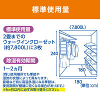 ドライペット 除湿剤 ウォークインクローゼット用 シートタイプ 湿気取り 1袋（3枚入） エステー