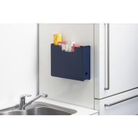 SANKA くっつくハンガー・ボトルケース マグネットファイルボックス スリム ダークブルー SWFB-SMGDBL 1個