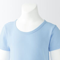 無印良品 キッズ さらっと綿クルーネックTシャツ【インナー】 キッズ110 ライトブルー 良品計画