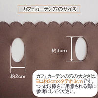 フォレストリンク 防炎遮光 カフェカーテン 1400×1200mm ホライズンブルー ca1108hzn-140-120-1 1枚（直送品）