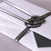 ササガワ 新金封 ひだ折 仏用 双銀黒七本 短冊 27-5135 1セット(1枚×10)