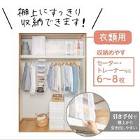 衣類収納袋 washuno 丈夫な洗える 衣類収納 約25×35×36cm ホワイト 1個 東和産業