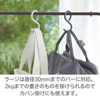 バーから外れにくい S字フック エス・フック ラージ ウォームホワイト 1パック（2個入） tidy ティディー テラモト