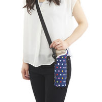 ボトルカバーショルダー ドットネイビー 3wayで使える ペットボトル500ml・水筒・マグボトル用 1個 トーン