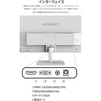 JAPANNEXT 21.5インチ 液晶モニター JN-IPS215FHDR-W ホワイト 1台