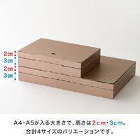 無地シャンパンピンクポストギフトボックス-2/A4-20mm 1パック（20枚入） MCP-PGB2 ヘッズ