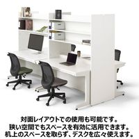 プラス デスクシェルフ ホワイト 幅1400mm用 1台(2梱包)