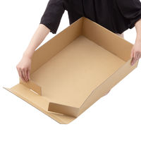 「現場のチカラ」 ダンボールトレー 縦580×横425×高さ150mm 1セット（100枚：10枚入×10） 森紙業  オリジナル