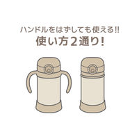 サーモス まほうびんのベビーストローマグ 350ml サンドベージュ FJT-350 SDBE1個