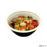 中央化学 麺容器 TP めん鉢 M20 IV-黒 身 015974 1袋(50個)（直送品）