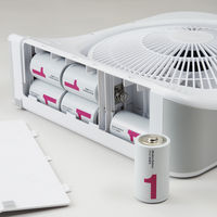 アピックスインターナショナル 2電源式スリムファン ホワイト AFS-128 1台