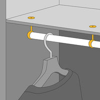 NewHikari(ニューヒカリ) ハングブラケット ブラック 32 通 SH-PBH32T-K 清水 1個（直送品）