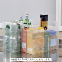 ナカバヤシ ファイルボックス クリアブラウン A4 FB-EW04-CS 1個 背幅162mm