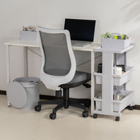 JEJアステージ リセスタイル テーブルワゴン3段 ライトグレー 幅450×奥行300×高さ715mm 1台