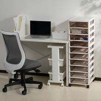 JEJアステージ リセスタイル テーブルワゴンミニ3段 ホワイト 幅400×奥行250×高さ625mm 1台