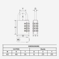 エスコ 40mm ダイヤル錠(緊急解除キー付) EA983S-121 1セット(3個)（直送品）