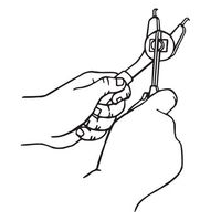 エスコ 内外兼用スナップリングプライヤー EA590HL-1 1個（直送品）