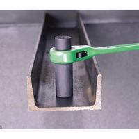 エスコ 24x27mm/355mm 両口ラチェットレンチ(片ロング/シノ付) EA602AV-13 1本（直送品）