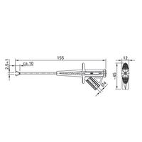 エスコ テストクリップ(緑) EA707NC-155 1セット(3個)（直送品）